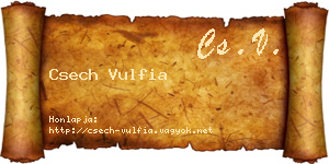 Csech Vulfia névjegykártya